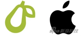 “苹果告梨”双方logo