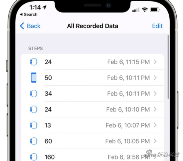 iPhone上“健康”应用可记录运动数据和时间